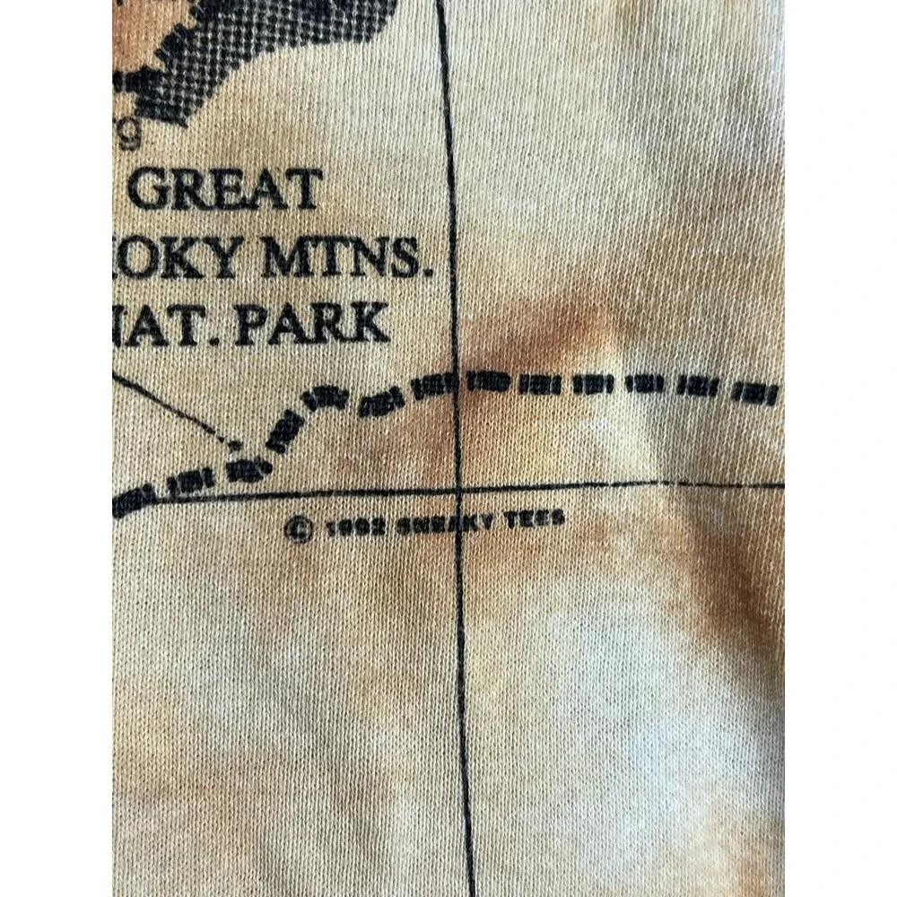 Vintage 90s Tennessee Crewneck Tie Dye All Over Print Map Elvis‎ 1992
